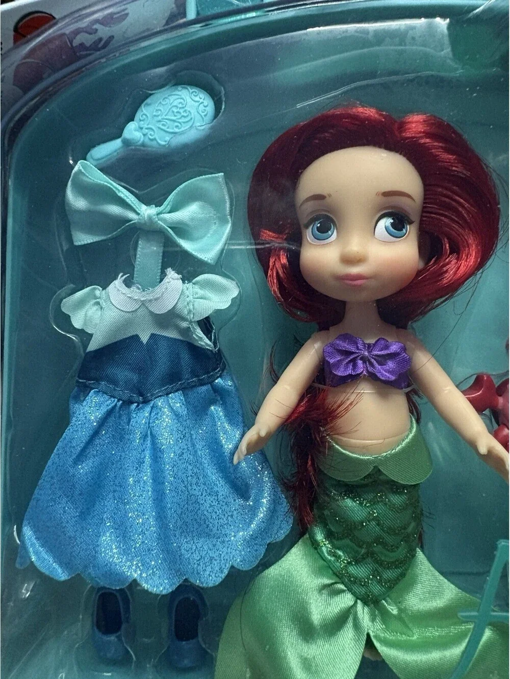 Disney Store Animator Collection Ariel Little Mermaid Mini Doll Playset Case New